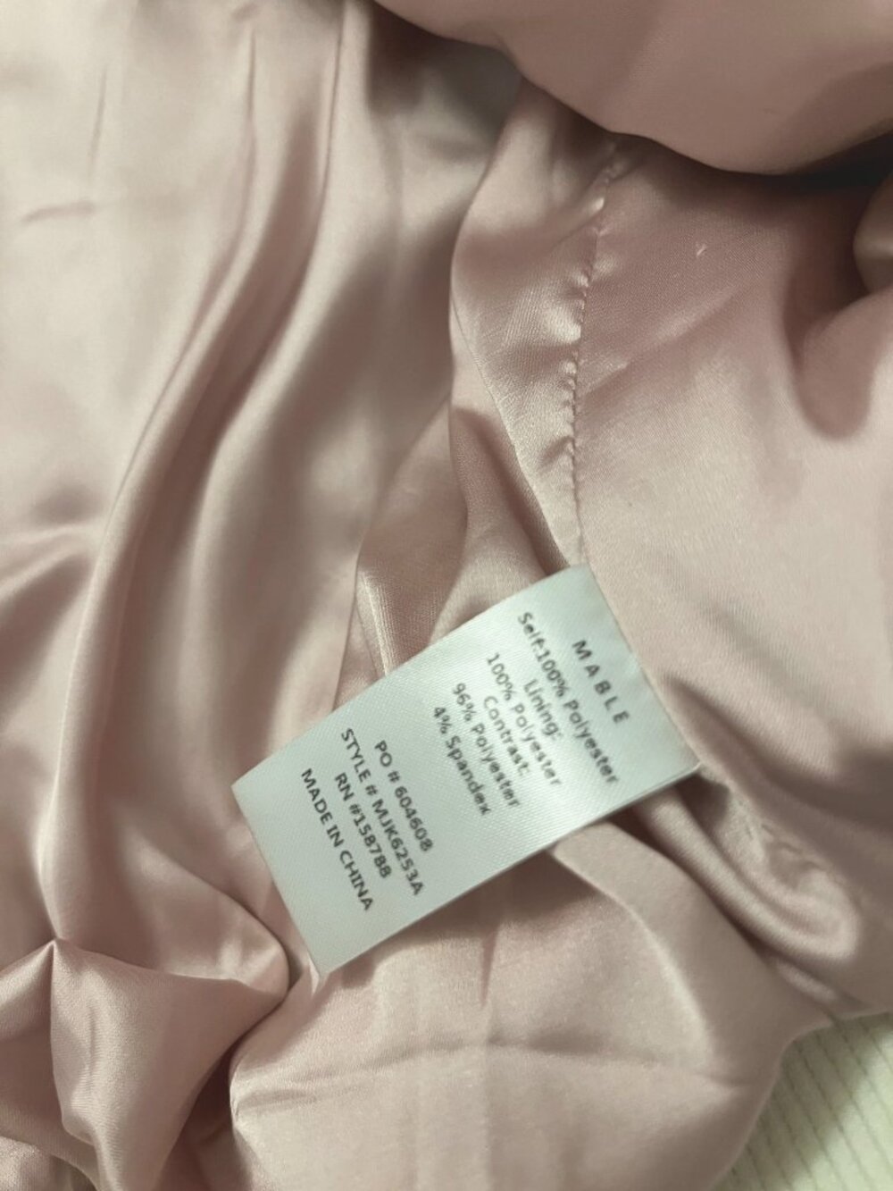 Mable Mallory Oversized Floral Bomber Jacket SMALL Cream Pink Anthropologie - Picture 13 of 13